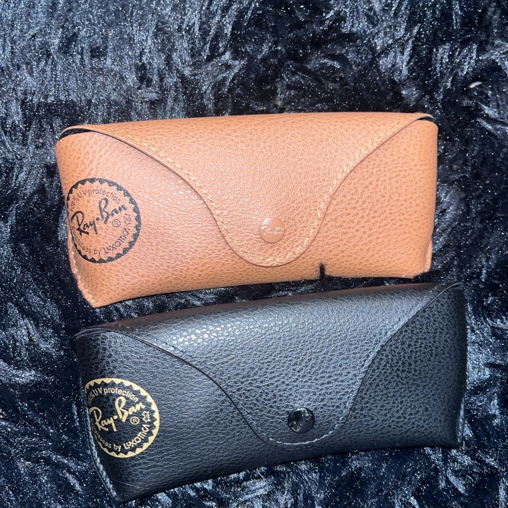 Ray-Ban Tan and Black Sunglass Cases